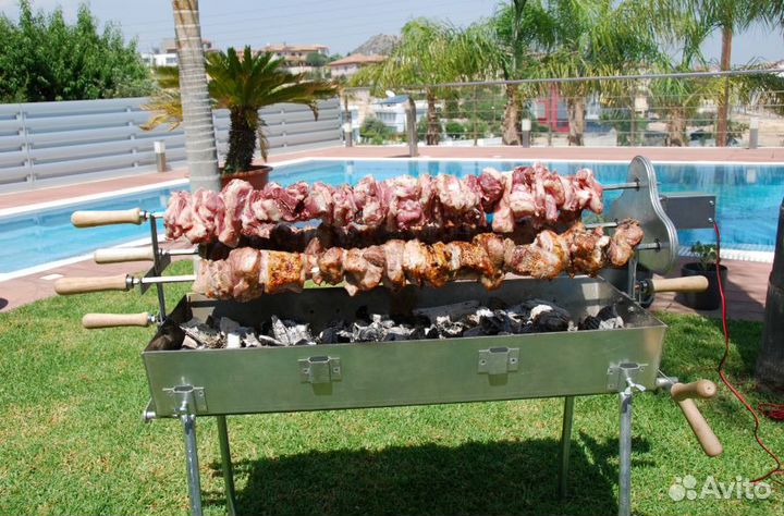 Мангал автоматический угольный с электроприводом