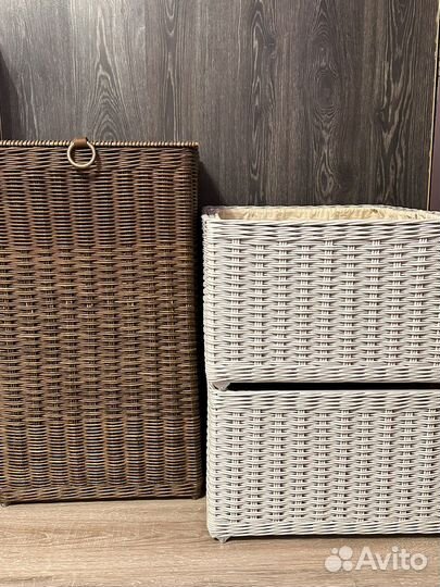 Корзина плетеная (набор из 3 штук)