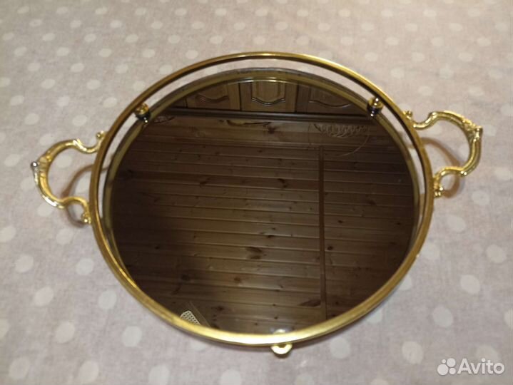 Большое зеркальное сервировочное блюдо, 27 х 27