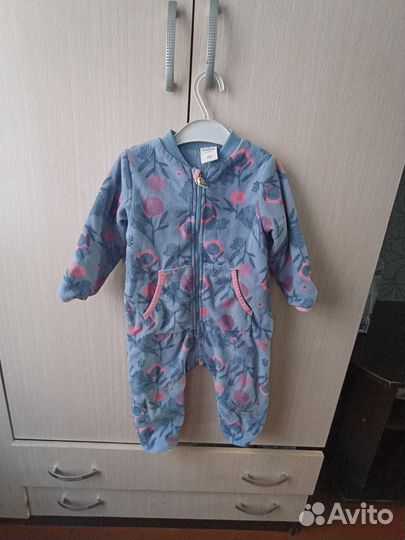 Комбинезон флисовый для девочки 86 поддева