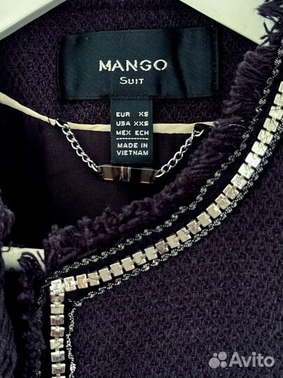 Твидовый жакет Mango XS 40 женский