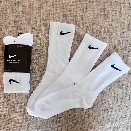 Носки nike высокие белые