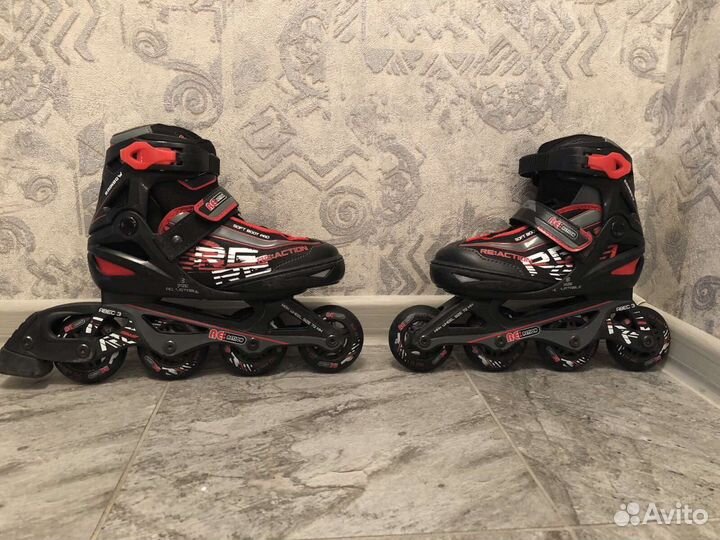 Ролики детские ReAction раздвижные 31-36 размеры