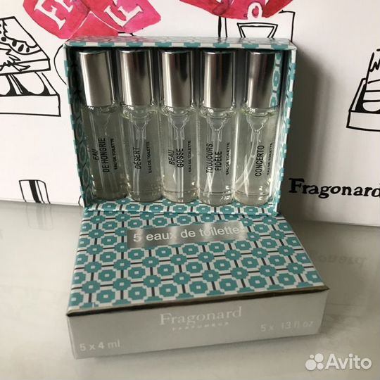 Мужской набор пробников Fragonard из 5 по 4мл