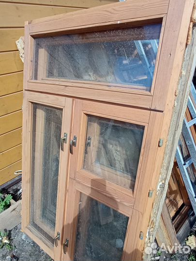 Оконный блок деревянный, двойной