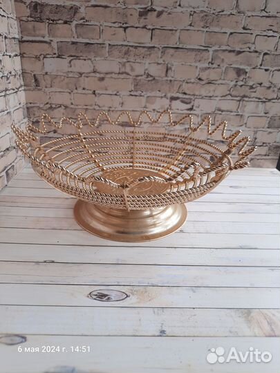 Ваза для фруктов, фруктовница, алюминий Москва