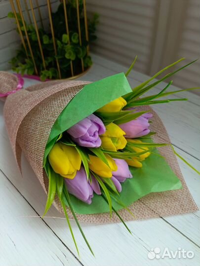 Мыло ручной работы Тюльпаны Букеты