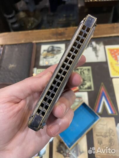 Старинная немецкая губная гармошка Suprema
