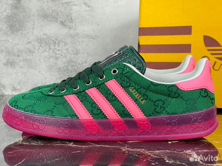 Adidas x Gucci Gazelle Green GG Monogram