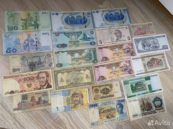 Денежные купюры разных стран. Коллекционирование