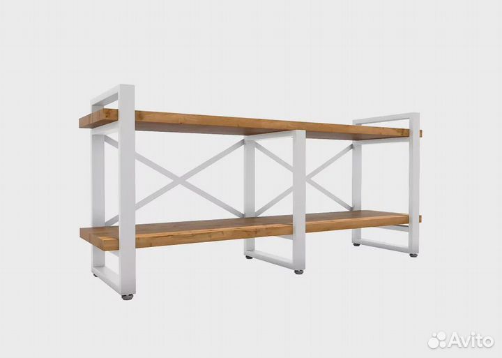 Тумба под тв Айсберг Лофт 120 белый/дуб крафт таба