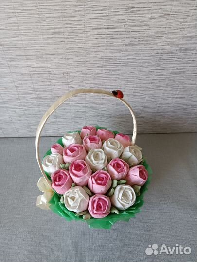 Букеты из зефирных цветов