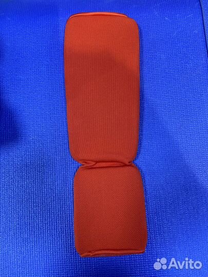 Защита голени и стопы для единоборств (красный)