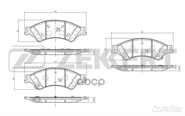 Колодки торм. диск. передн. Ford Ranger III 11