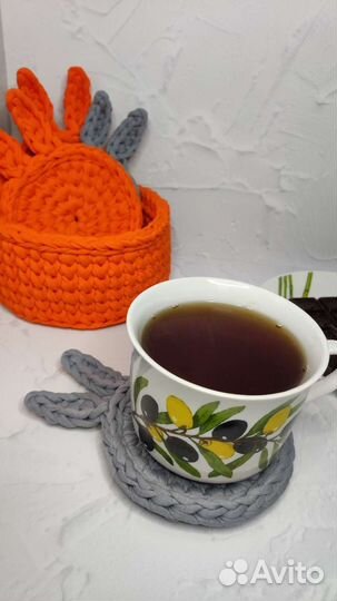 Набор подставок под кружки с ушками, 4 шт