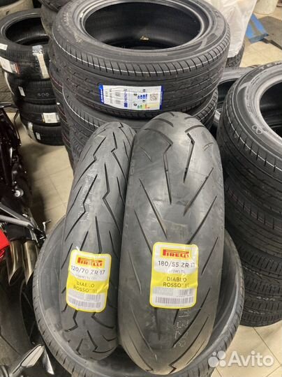 Комплект мотошин Pirelli Diablo Rosso 3 120+180