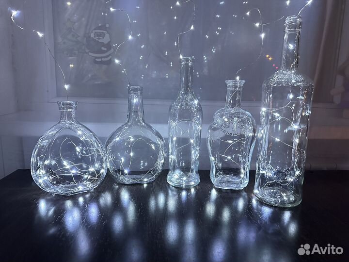 Бутылки стекло вазы для декора для интерьера