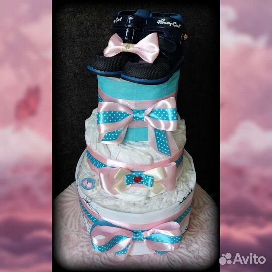 Торт из памперсов подгузников