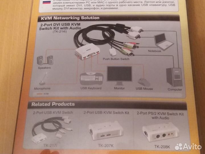 Kvm переключатель Trendnet TK-214i