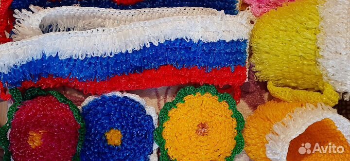 Мочалки ручной вязки