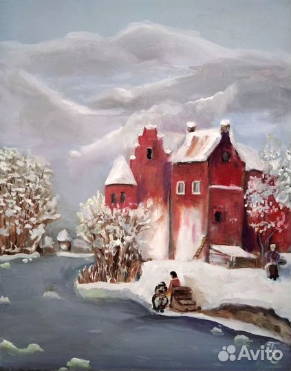 Городские пейзажи. Три сюжетный картины маслом