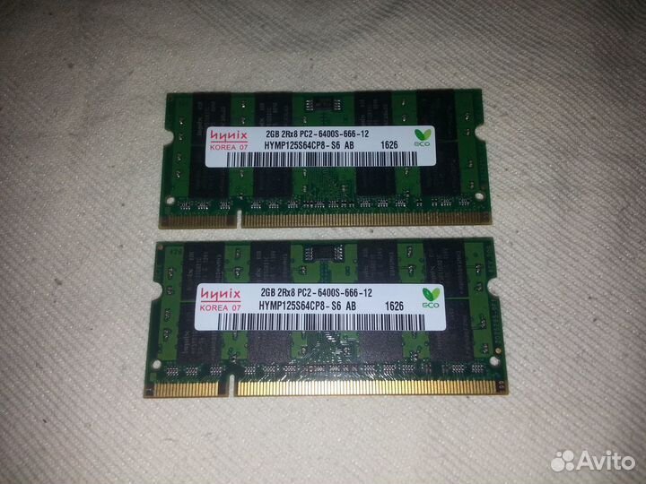 DDR2 2Gb 4Gb SO-dimm для ноутбука