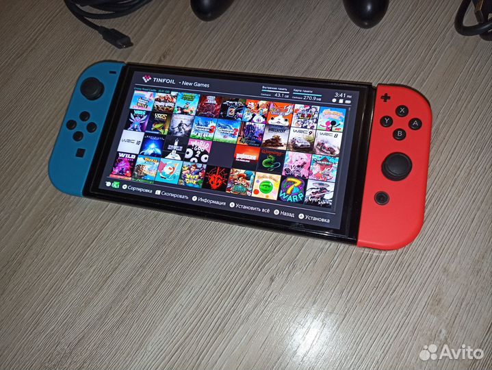 Nintendo switch oled прошитая с играми