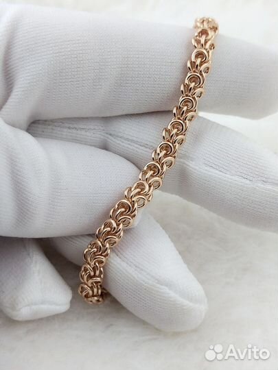 Браслет Византийское плетение золото медицинское