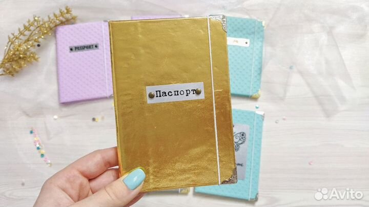 Обложки на документы из экокожи ручной работы