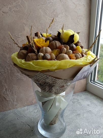 Букет с хлопком