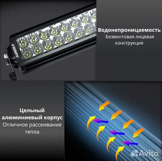 Светодиодная балка на авто или atv 331х49х76мм 100