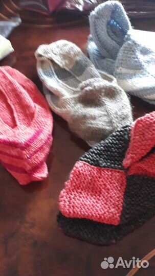 Носки ручной вязки шерстяные