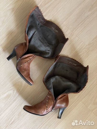 Женские сапожки коричневые в стиле бохо