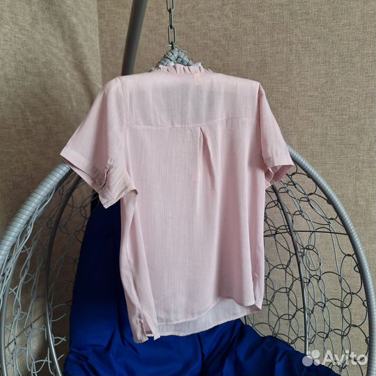 Лёгкая розовая рубашка