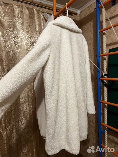 Шуба тедди белая 44