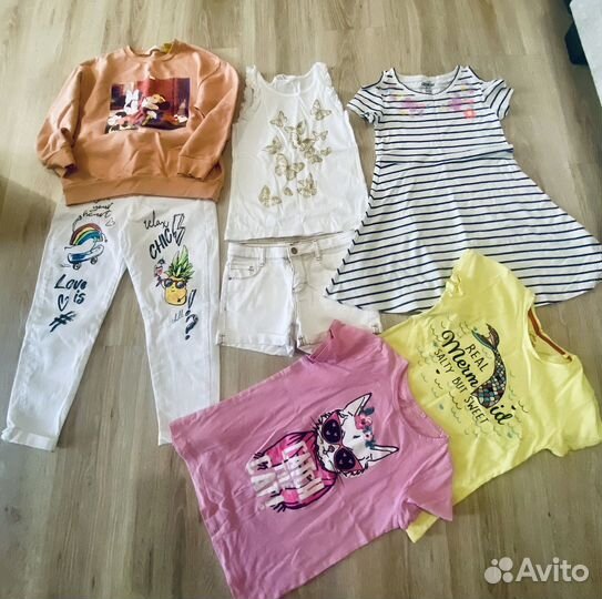 Одежда для девочки пакетом 122 128