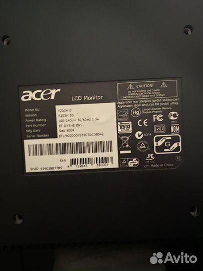 Монитор 60 гц Acer