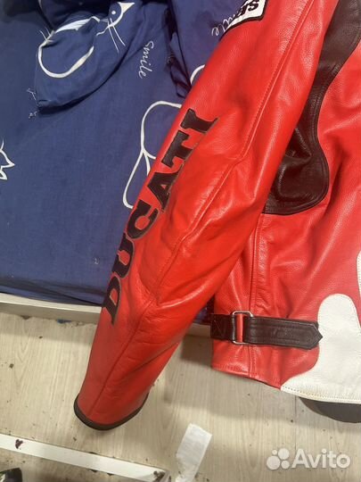 Мотокуртка кожаная мужская 52