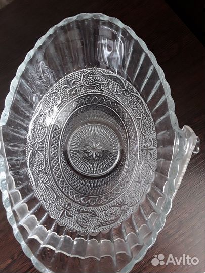 Ваза хрустальная СССР корзинка