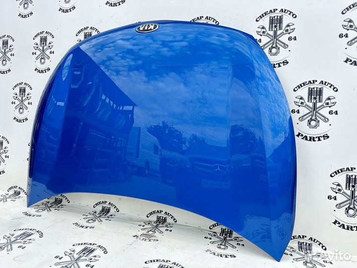 Капот Kia Rio 4 Б/у Оригинал Синий цвет