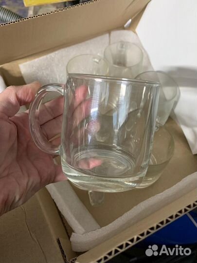 Кружка стеклянная 7 шт. Цена за все