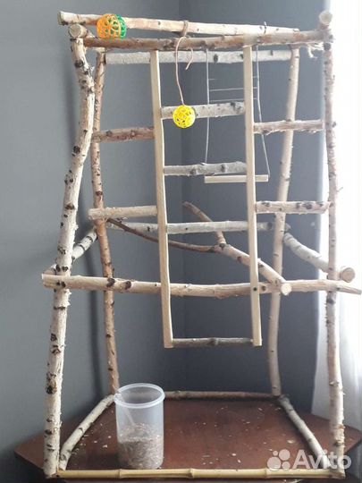 Приседа для попугая игровая площадка