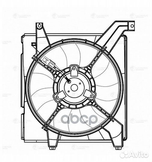 Вентилятор радиатора hyundai elantra XD 00- с к