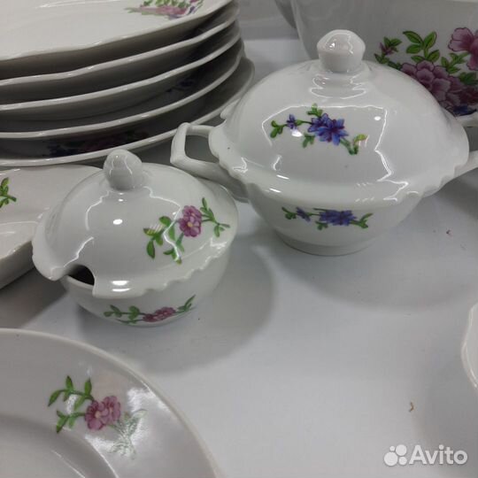 Столовый сервиз фарфоровый, Дулёво, СССР