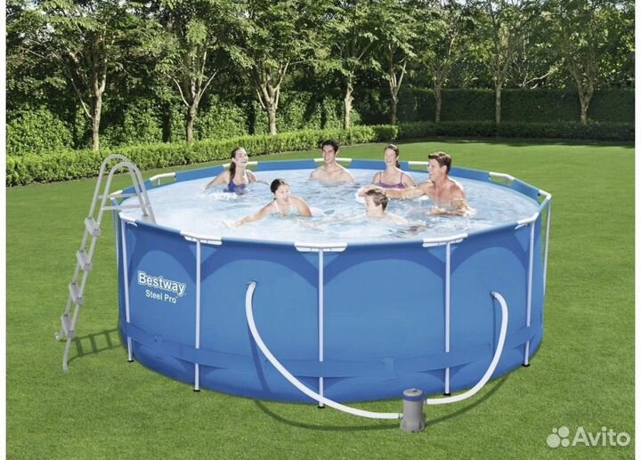 Каркасный бассейн 305 100 с фильтром и насосом