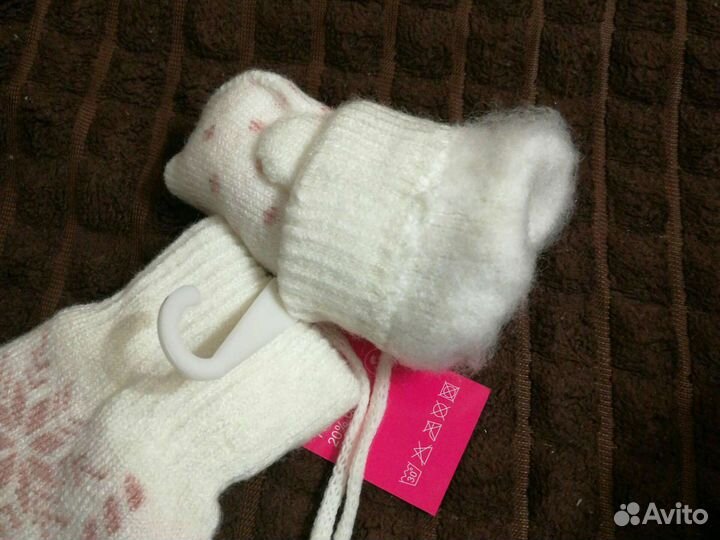 Новые зимние варежки детские на 1 - 2 года