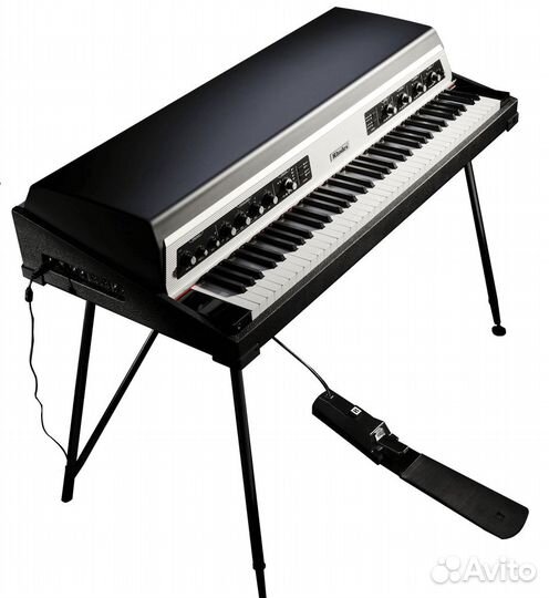 Rhodes MK8 Piano Silver Sparkle Hood with Silver F