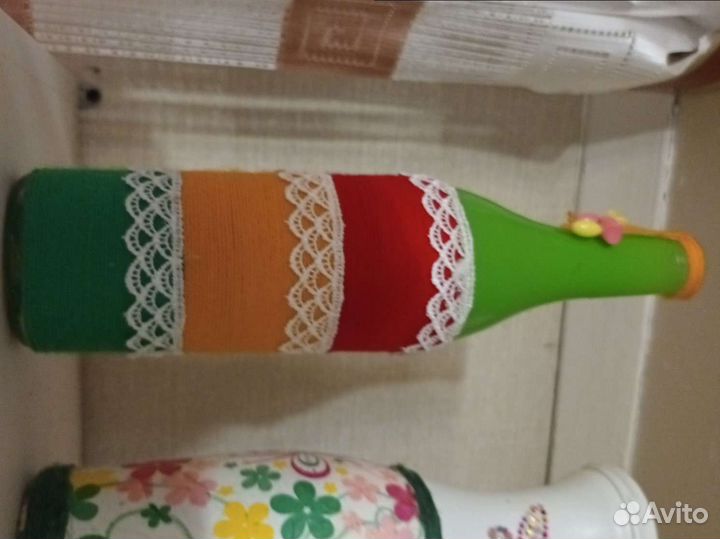 Бутылки для декора