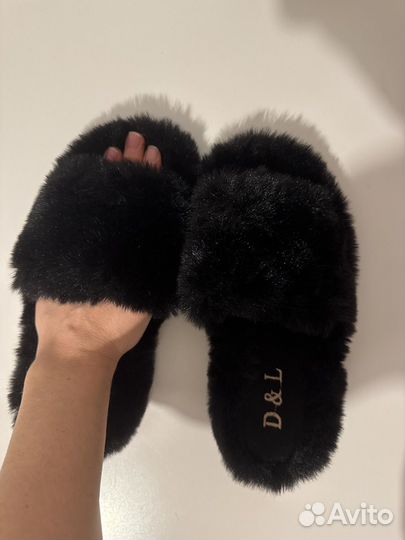 Меховые тапочки домашние