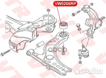Полиуретановый сайлентблок переднего рычага задней